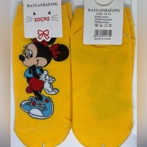 Yellow Minnie Socks